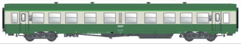 L.S. Models MW40038 - H0 - Personenwagen U63, 2. Kl., SNCF, Ep. IV - Wagen 2